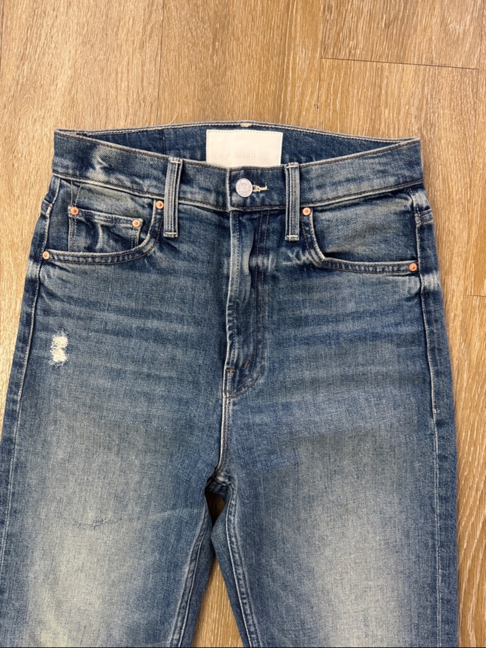 MOTHER Superior High Waisted Rider Ankle Jeans Far Beyond the Sky Size 25 - Picture 6 of 12